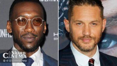 ماهرشالا علی و تام هاردی در برابر دوربین کارگردان جیمز باند